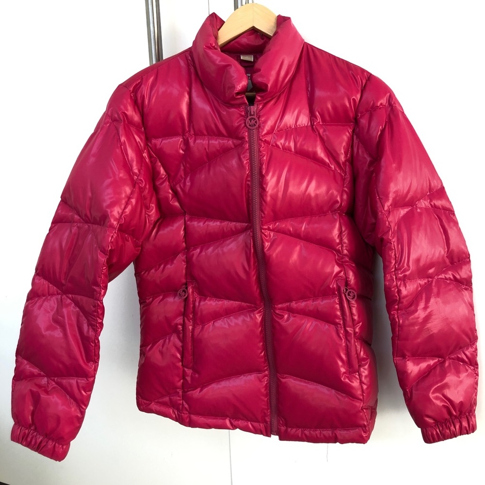 Michael Kors Womens Medium Pink Puffer Jacket